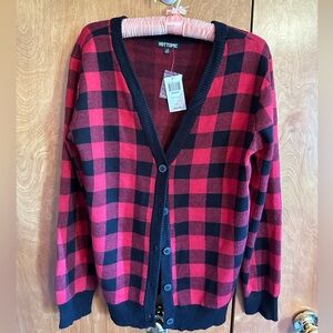NWT Hot Topic Women’s Plaid Cardigan